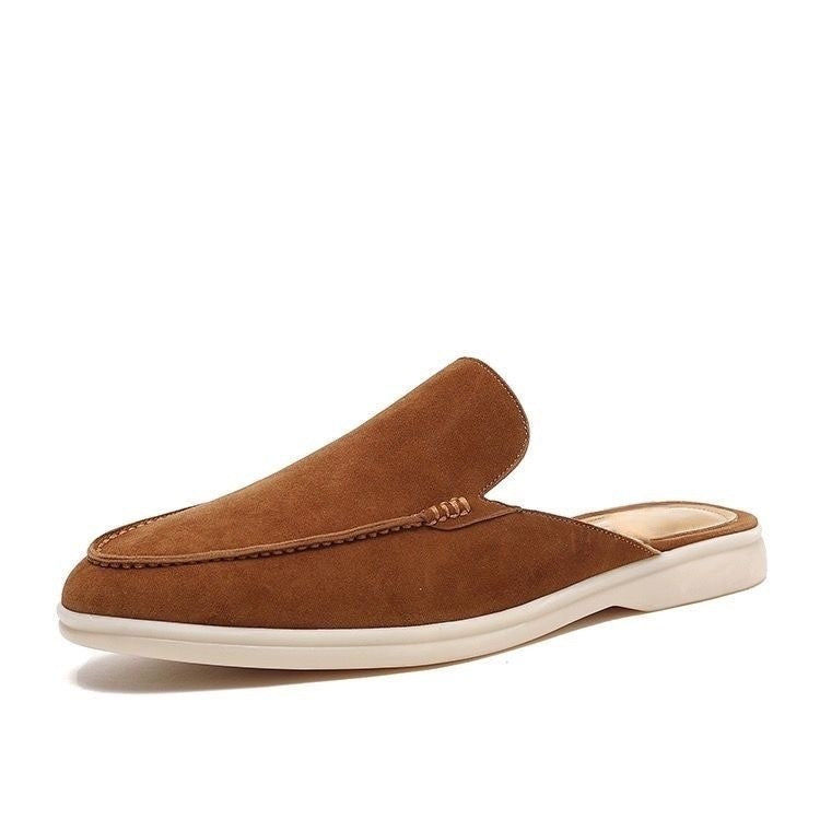 Mocassins homme à enfiler à dos ouvert chaussures sans lacets été