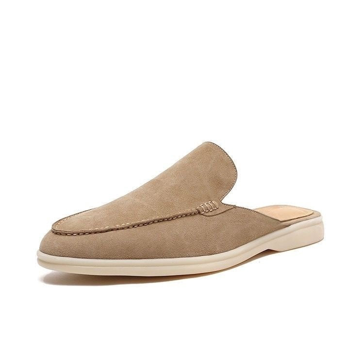 Mocassins homme à enfiler à dos ouvert chaussures sans lacets été