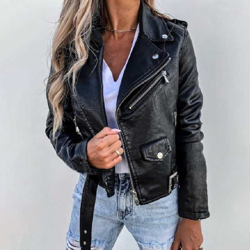 Camille – Veste femme biker