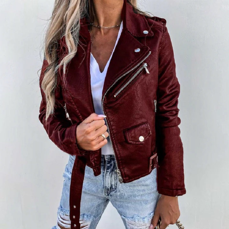 Camille – Veste femme biker