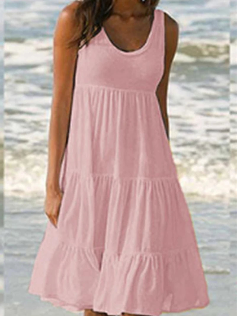 Louise – Robe midi moulante à fines bretelles dos nu