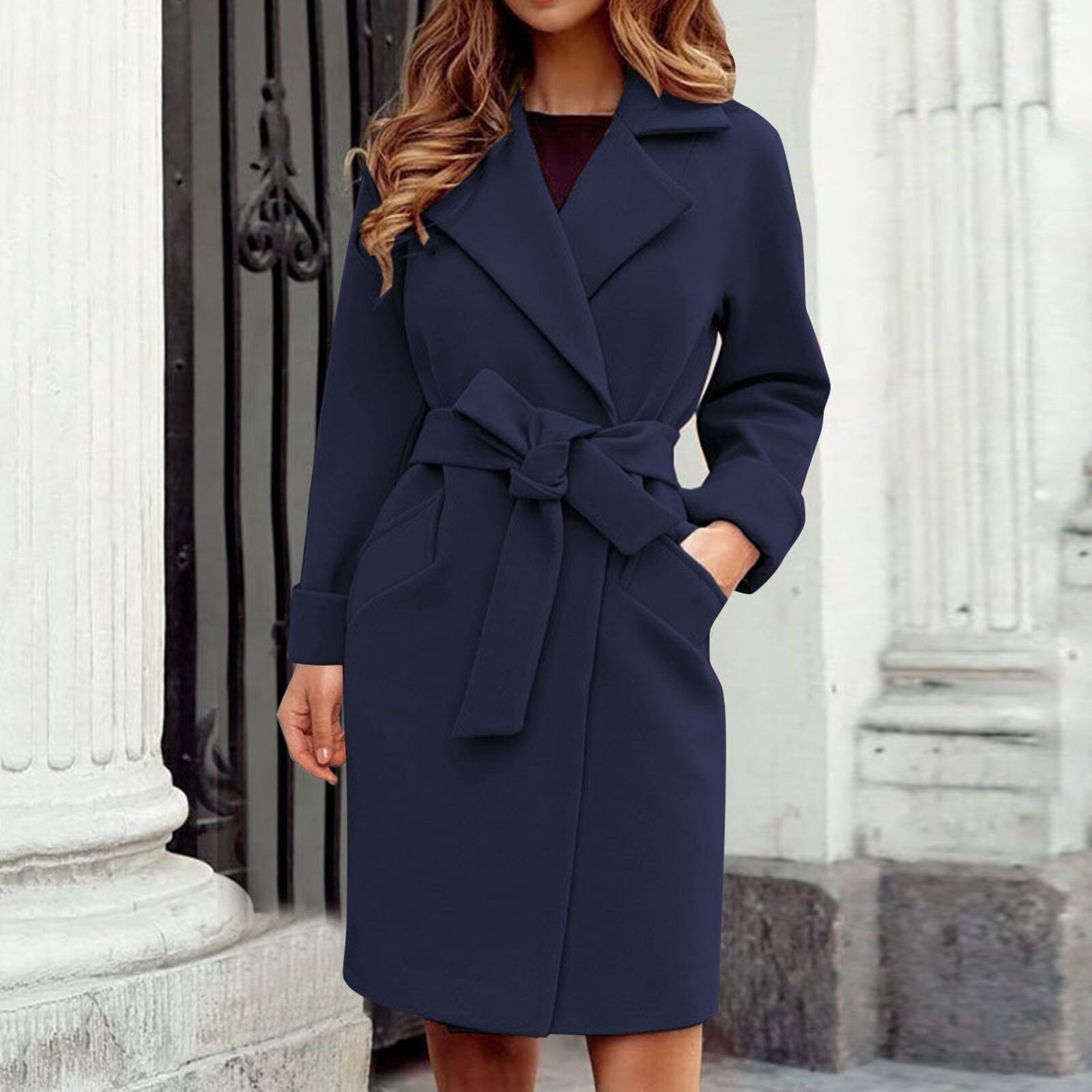 Noémie – Manteau femme ceinturé