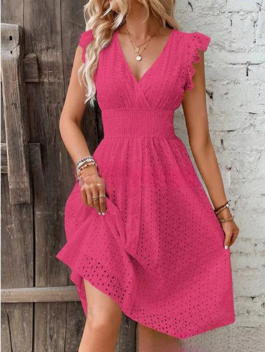 Solène – Robe d'été à col en V femme