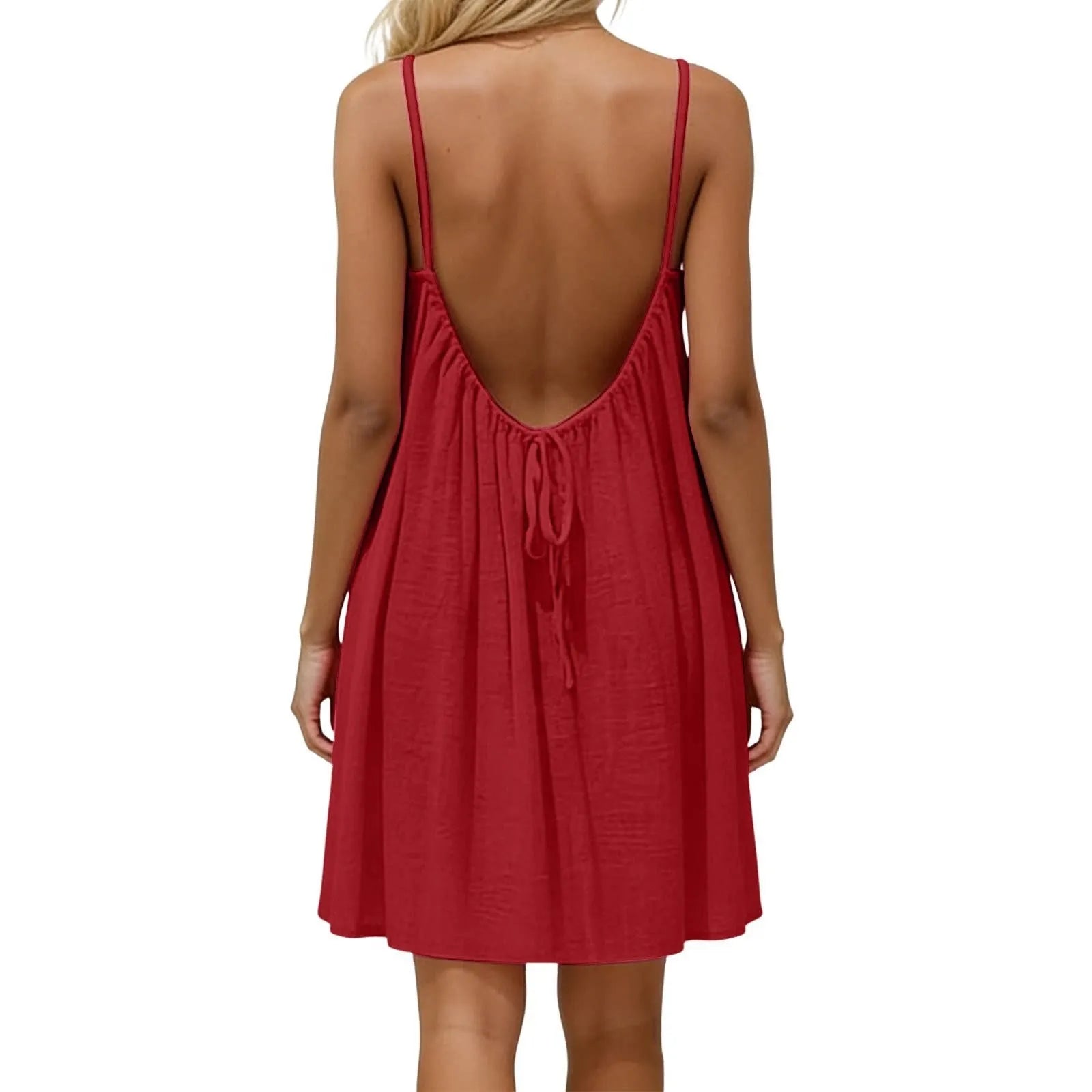 Chloé – Robe évasée à fines bretelles dos nu