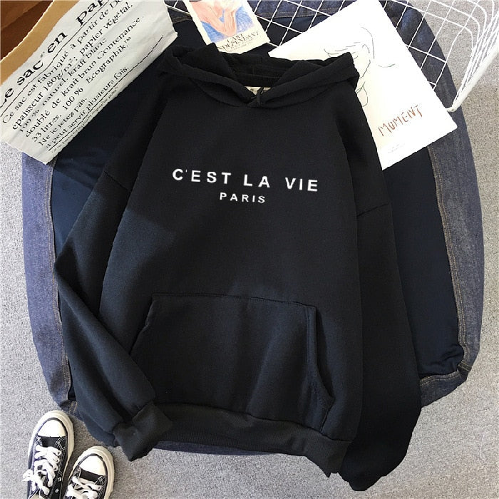 Sophie – Sweat à capuche femme oversize imprimé