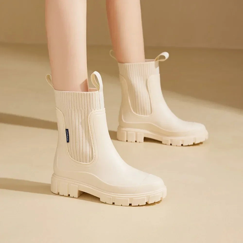 Émilie – Bottes de pluie femme avec tige élastique