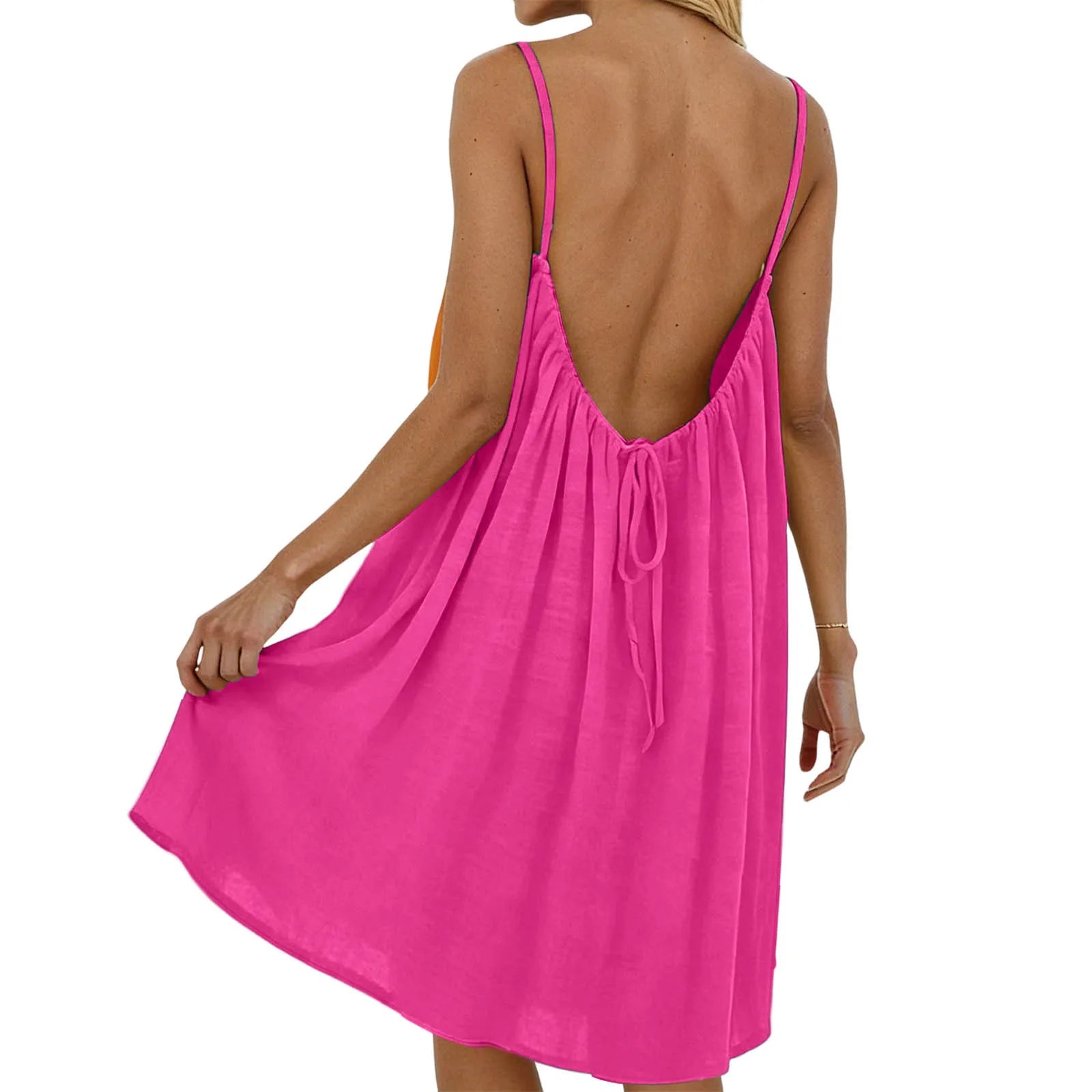 Chloé – Robe évasée à fines bretelles dos nu