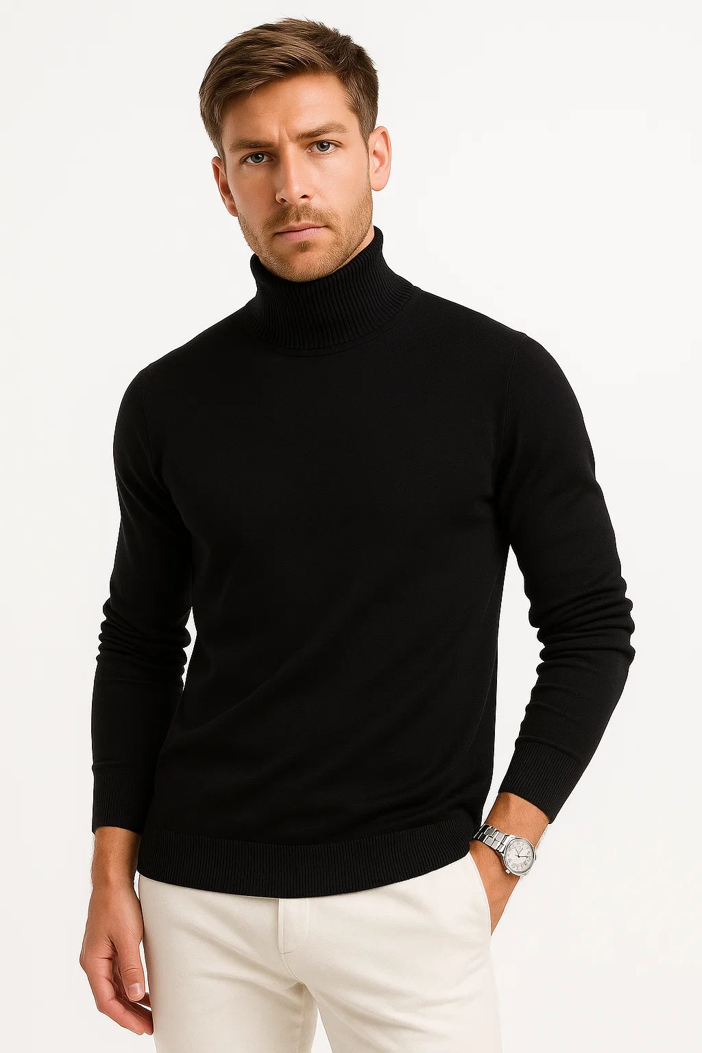 Clément – Pull col roulé classique homme