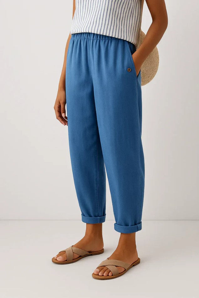 Brigitte – Pantalon intemporel uni au quotidien femme