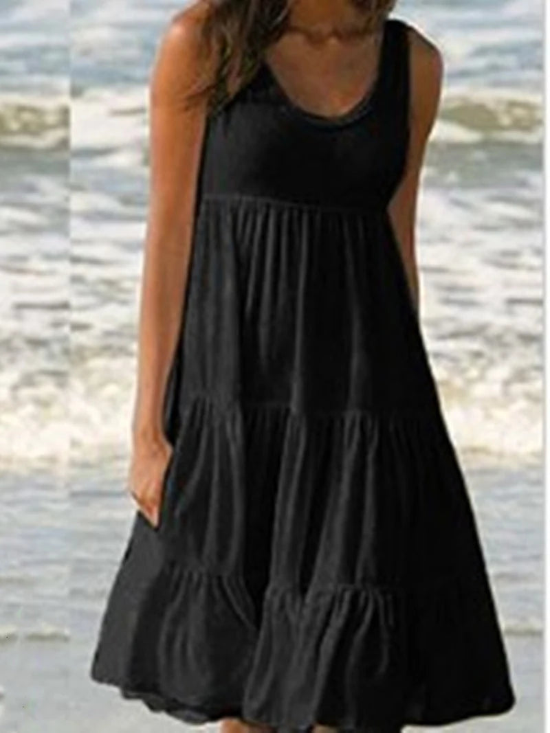Louise – Robe midi moulante à fines bretelles dos nu