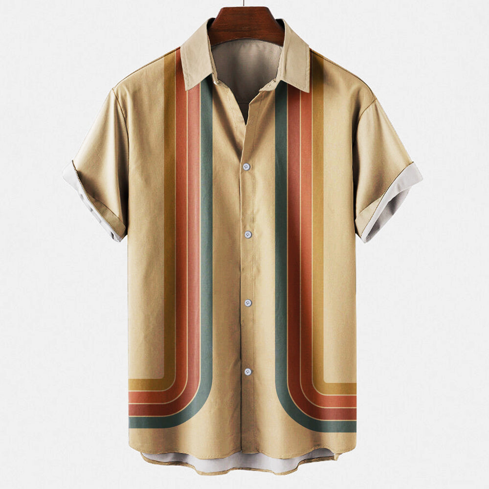 Théo – Chemise d’été rétro à manches courtes homme