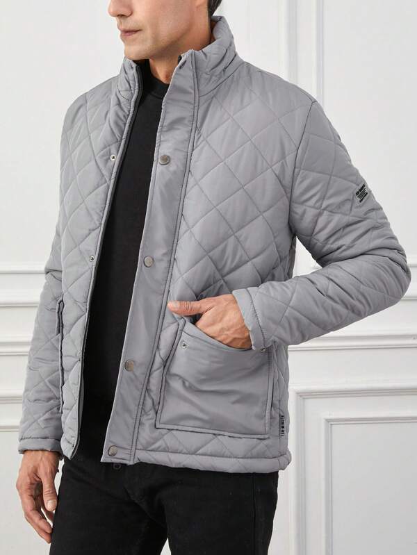 Alain – Veste homme hiver matelassée col montant