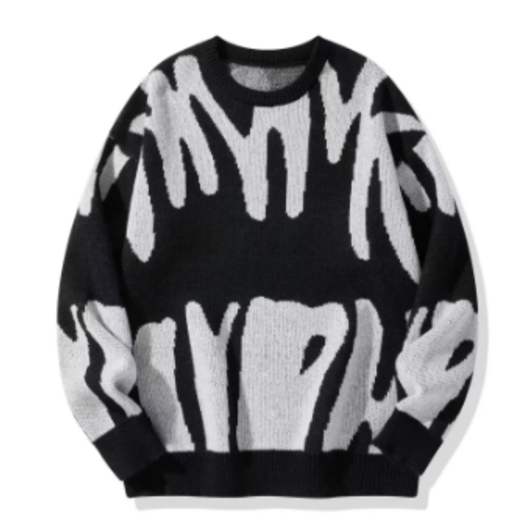 Émile - Pull imprimé décontracté homme