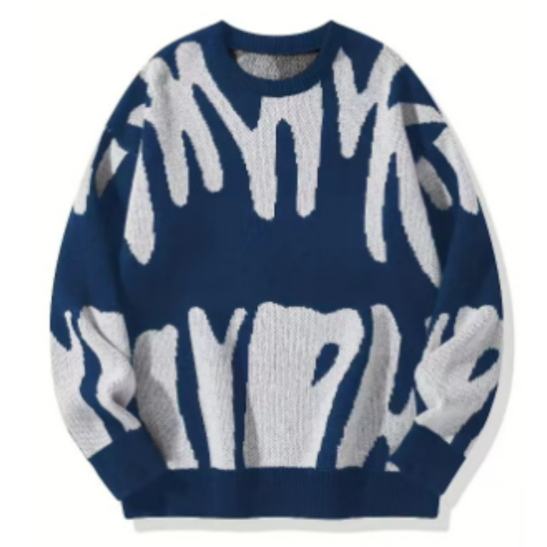 Émile - Pull imprimé décontracté homme