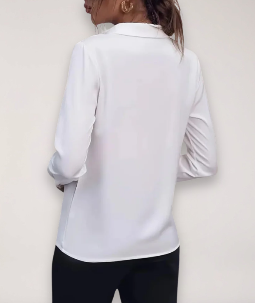 Pauline – Blouse ajustée à boutons femme