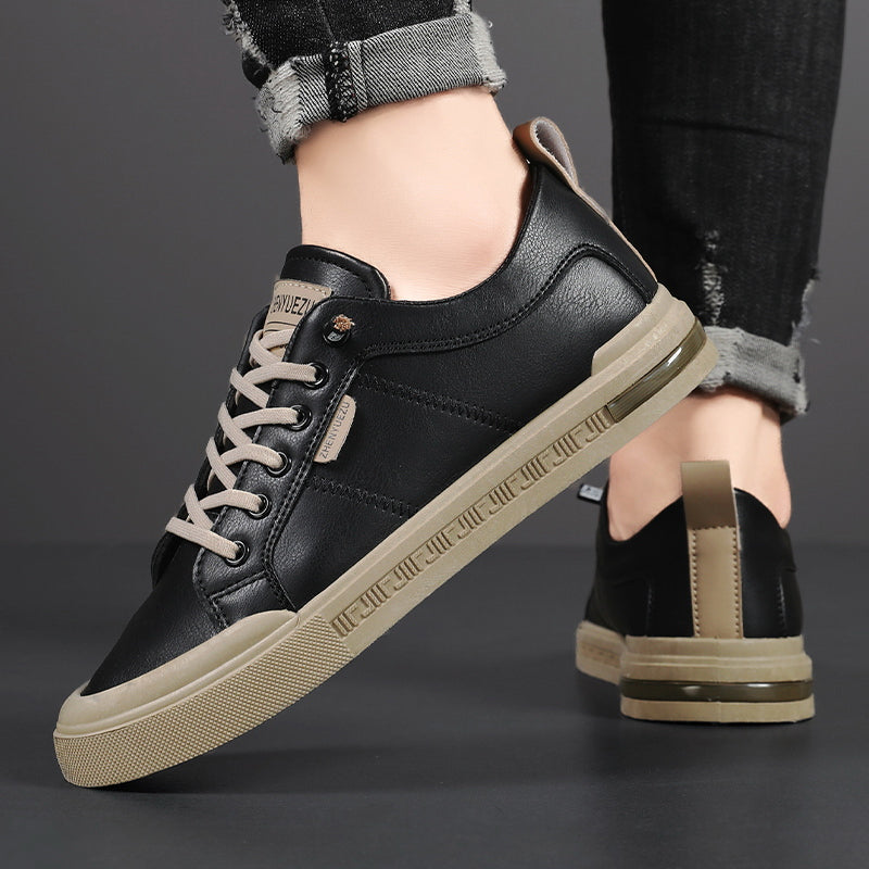 Baskets homme bicolores à lacets coupe basse 9