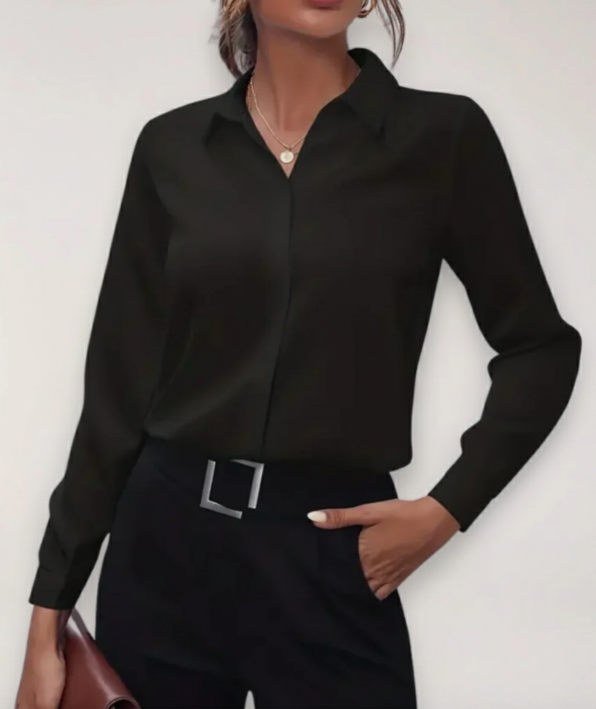 Pauline – Blouse ajustée à boutons femme