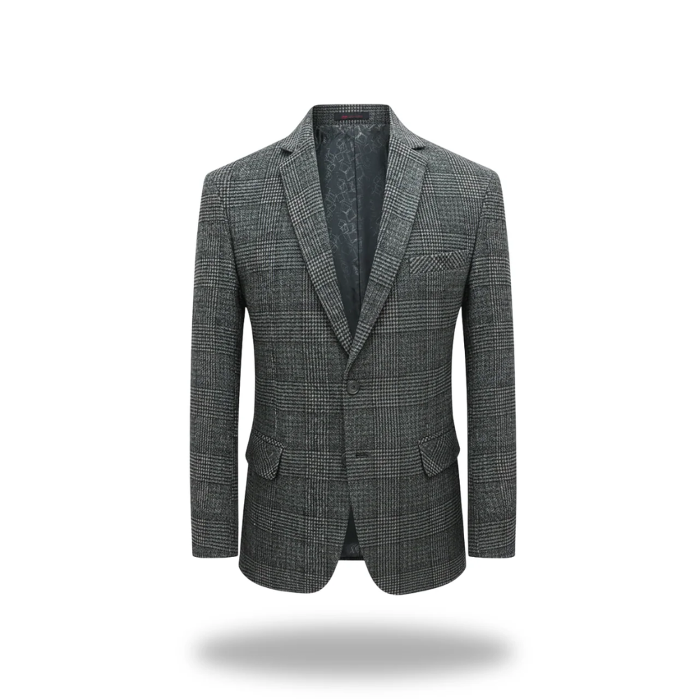 Blazer homme à carreaux coupe ajustée 2