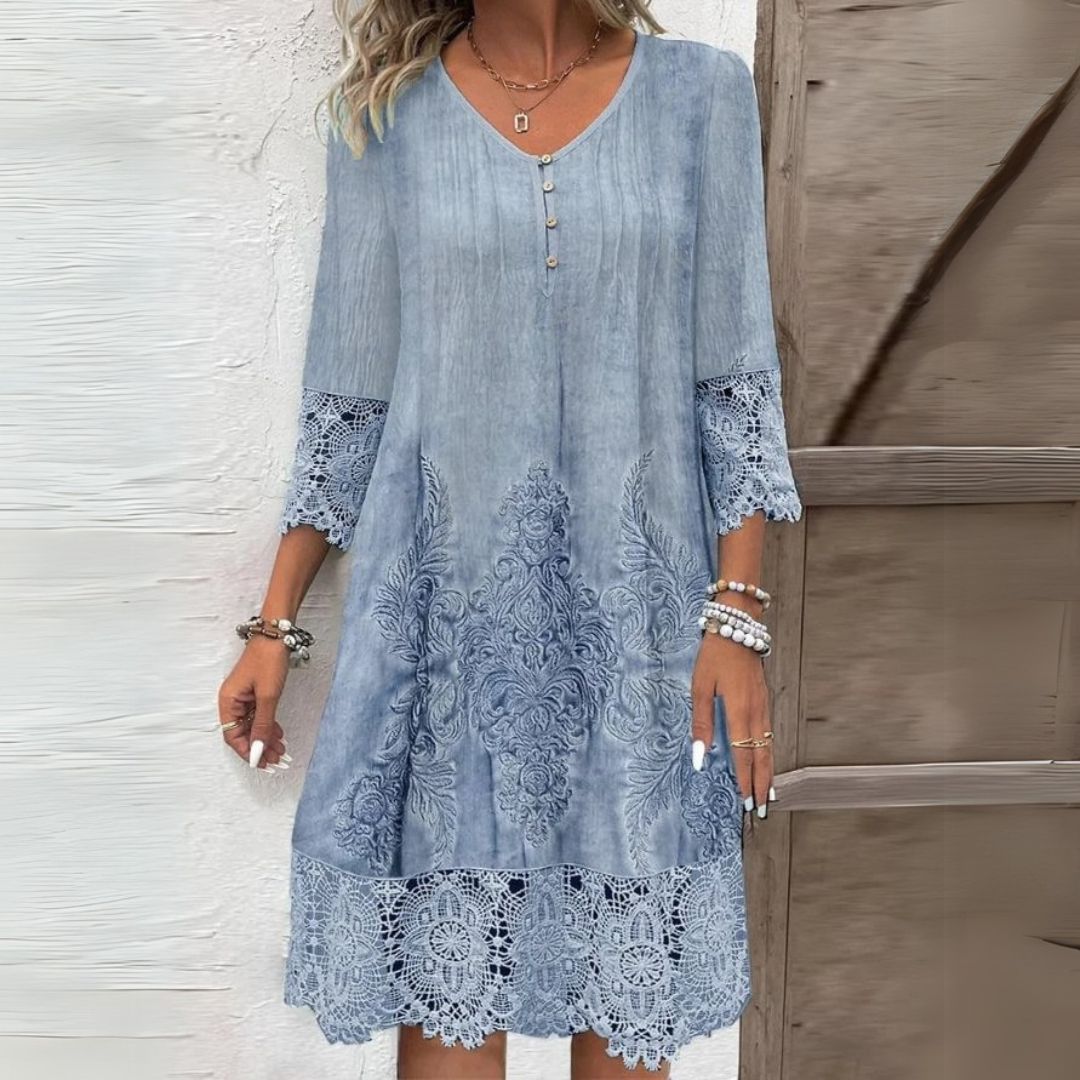 Camille – Robe midi à imprimé floral femme