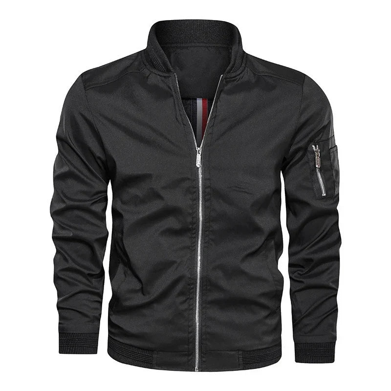 Bomber homme zippé à bords-côtes élastiques et zips décoratifs 12