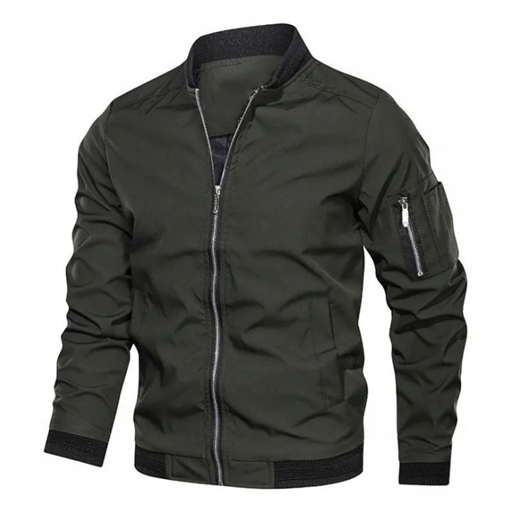 Bomber homme zippé à bords-côtes élastiques et zips décoratifs 5