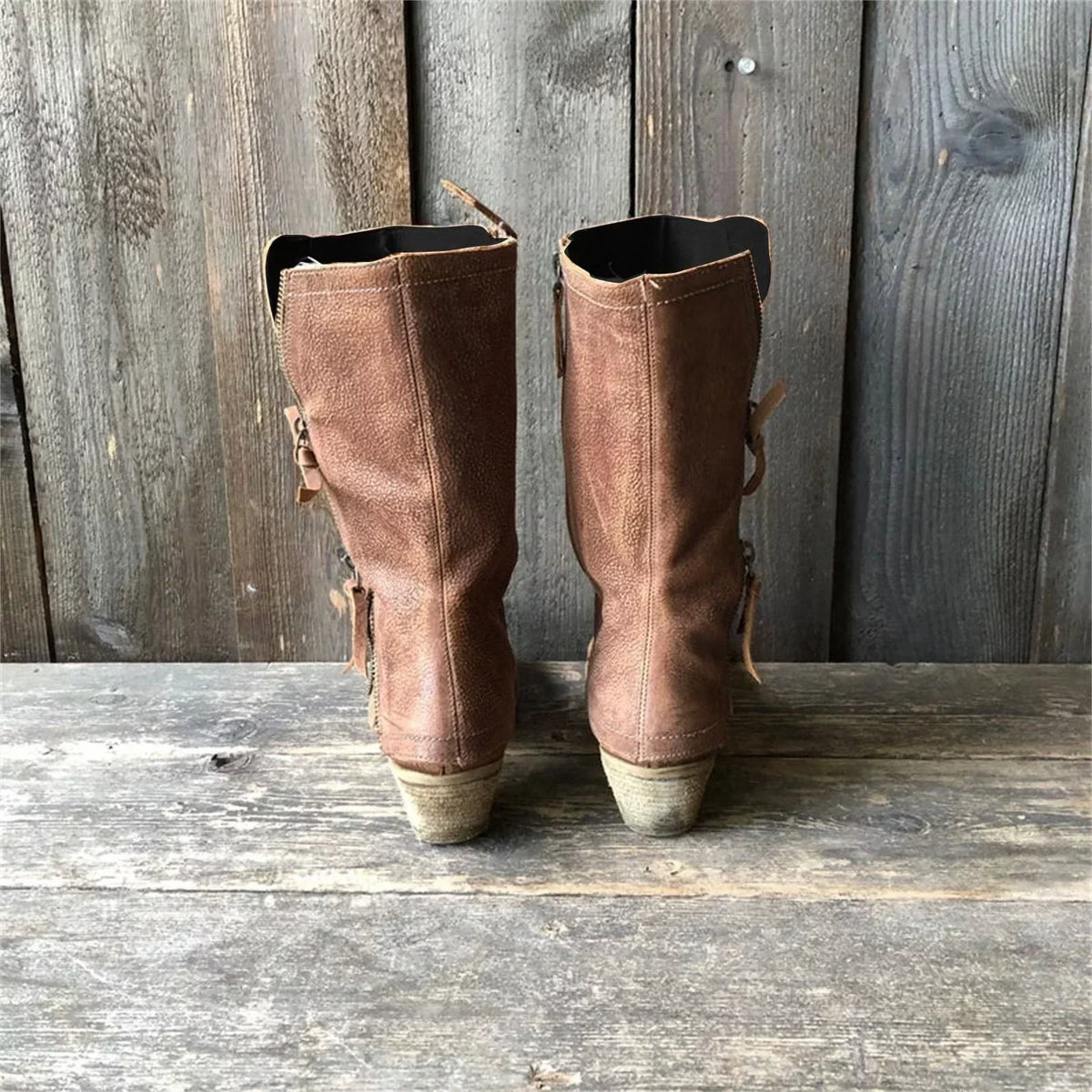 Bottines à lacets femme en cuir talon plat 5