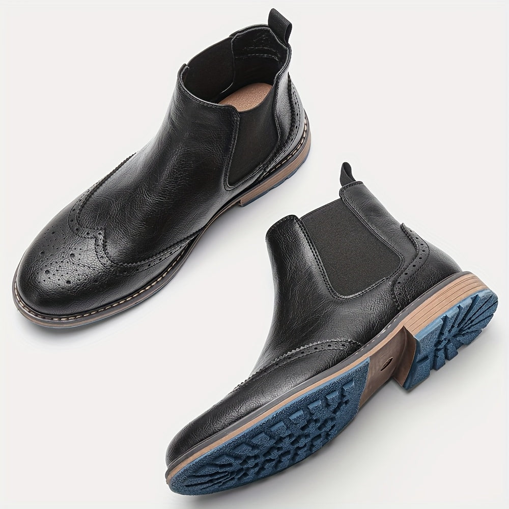 Bottines Chelsea homme à détails brogue 6