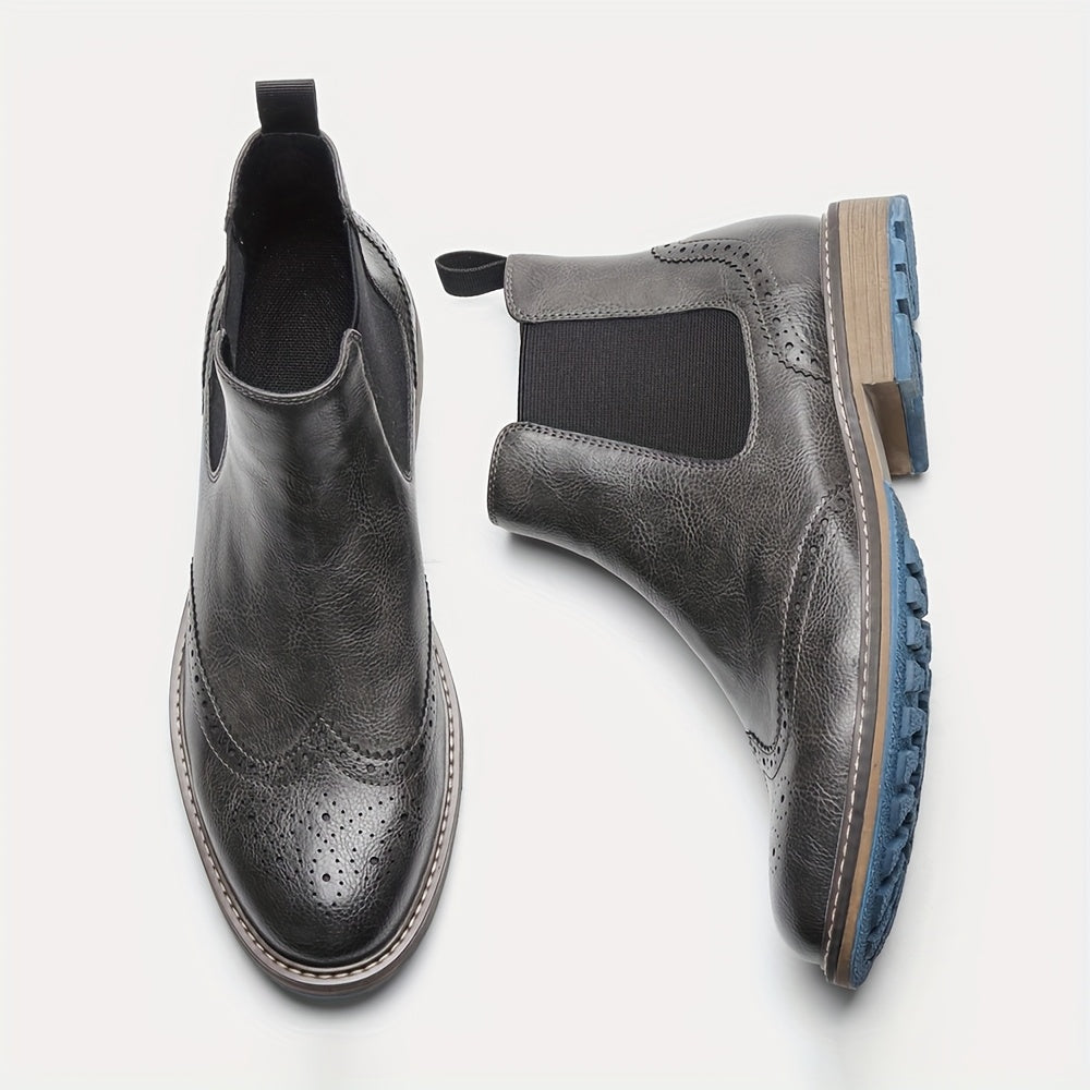 Bottines Chelsea homme à détails brogue 7