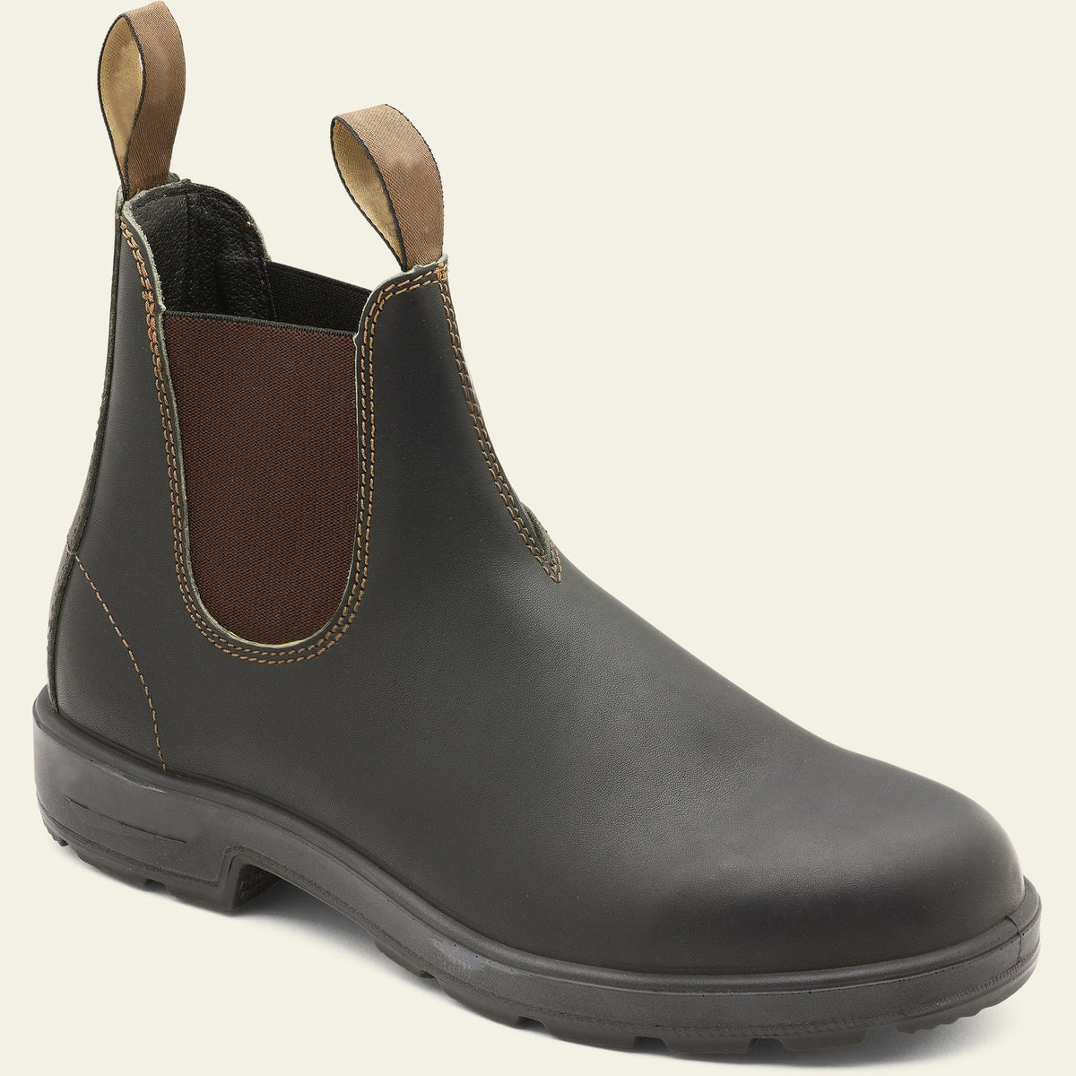Bottines Chelsea homme en cuir à semelle crantée et élastiques latéraux 3