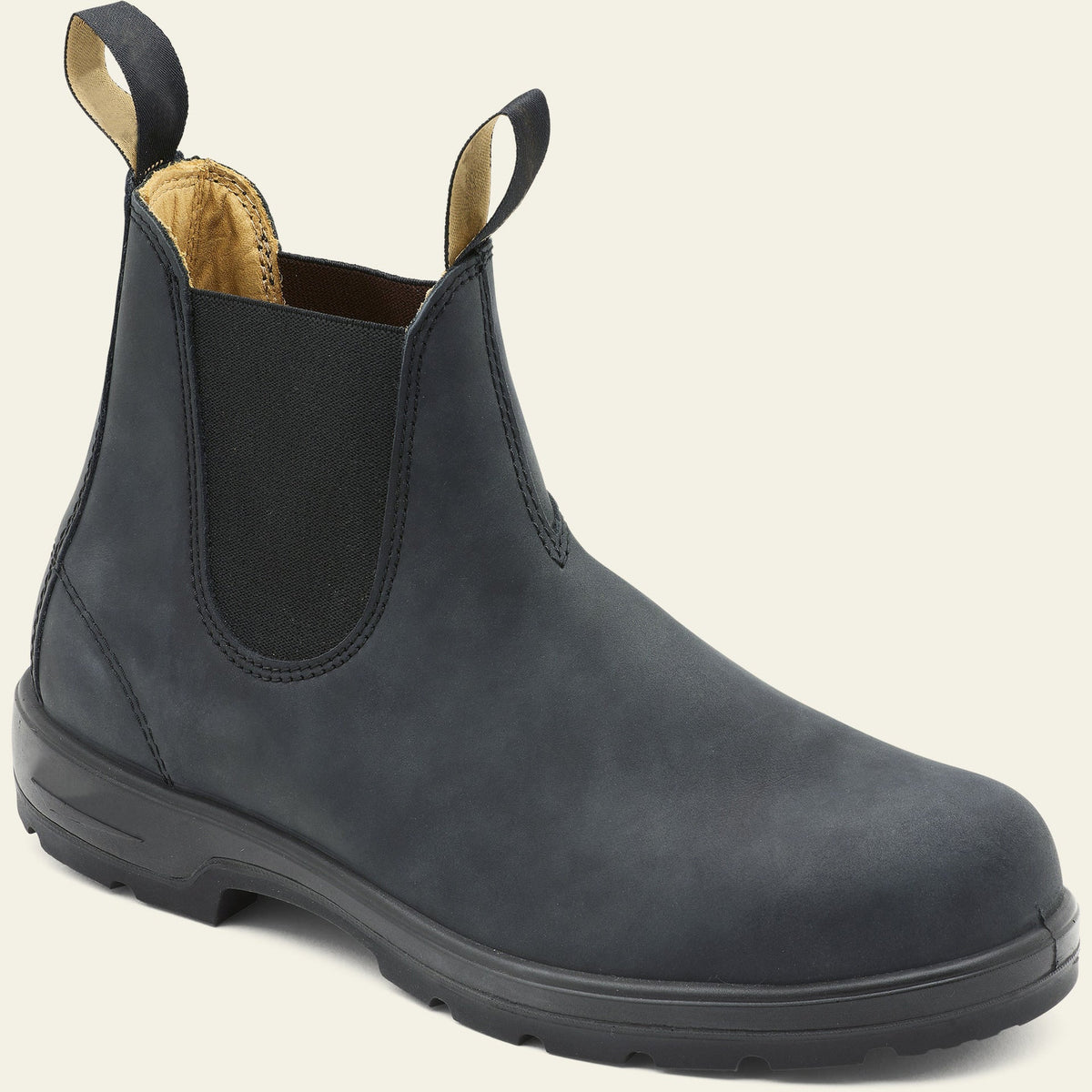 Bottines Chelsea homme en cuir à semelle crantée et élastiques latéraux 4