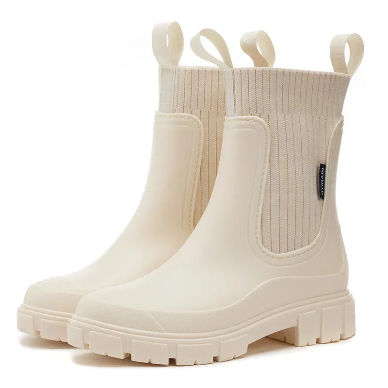 Bottines femme imperméables à enfiler, style chelsea et semelle antidérapante 3