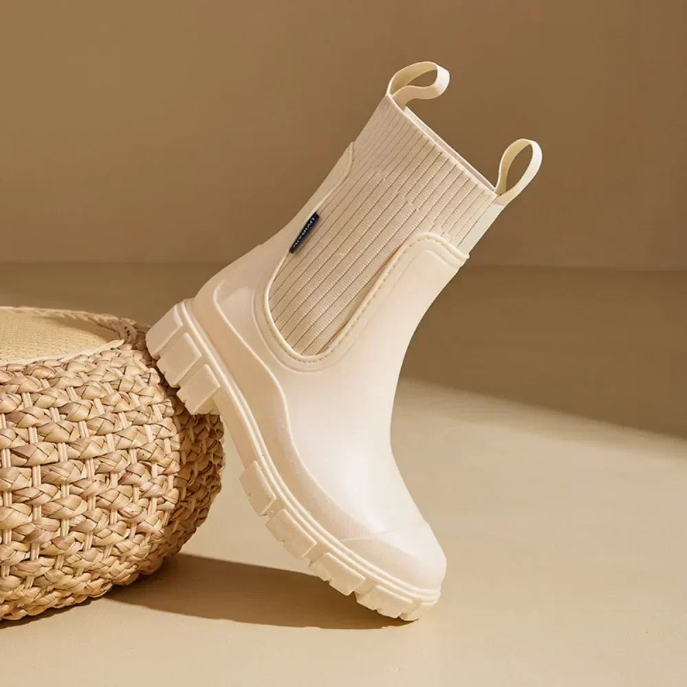 Bottines femme imperméables à enfiler, style chelsea et semelle antidérapante 8