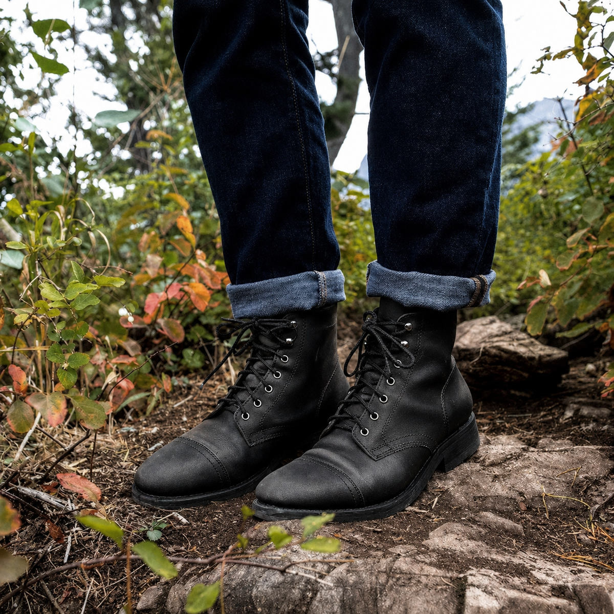 Bottines homme en cuir à lacets bout renforcé 3