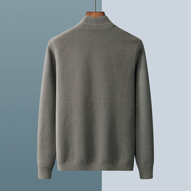 Cardigan homme en laine à carreaux tricoté 7