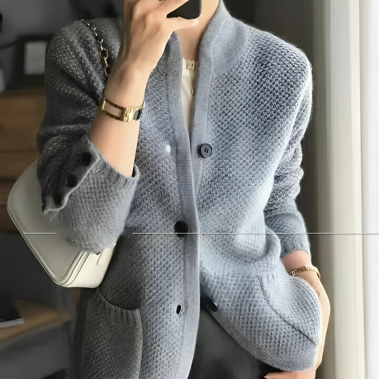 Isabelle – Gilet femme boutonné