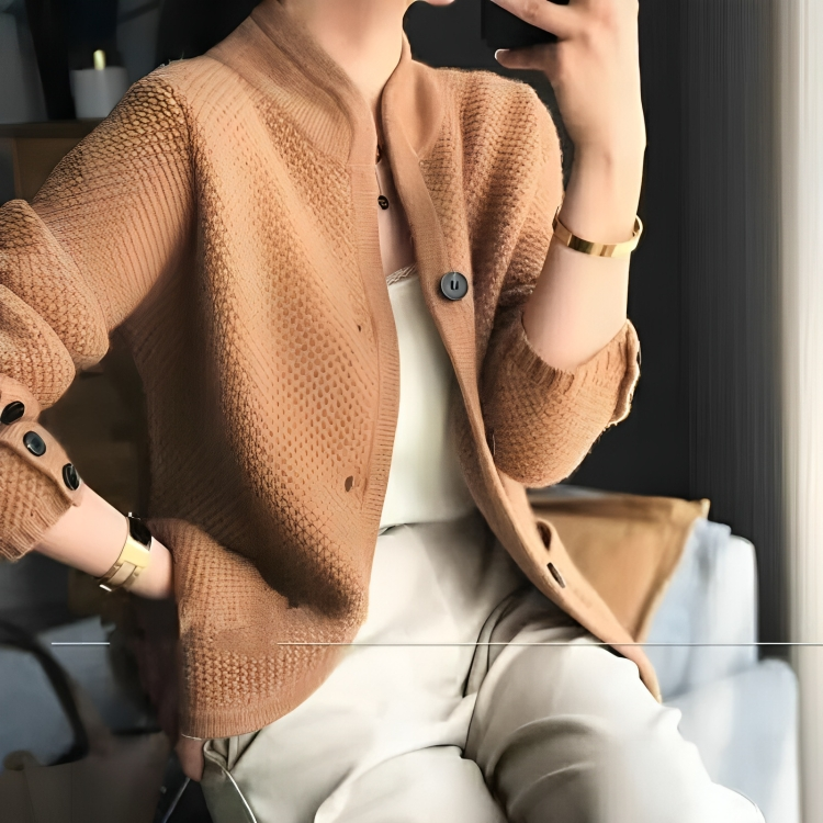 Isabelle – Gilet femme boutonné