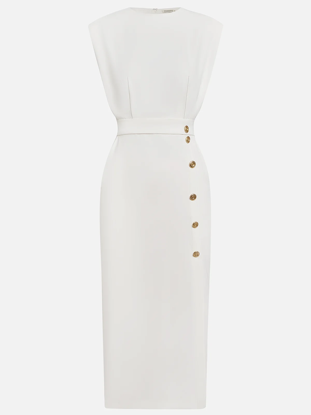 Florine – Robe midi élégante avec boutons femme
