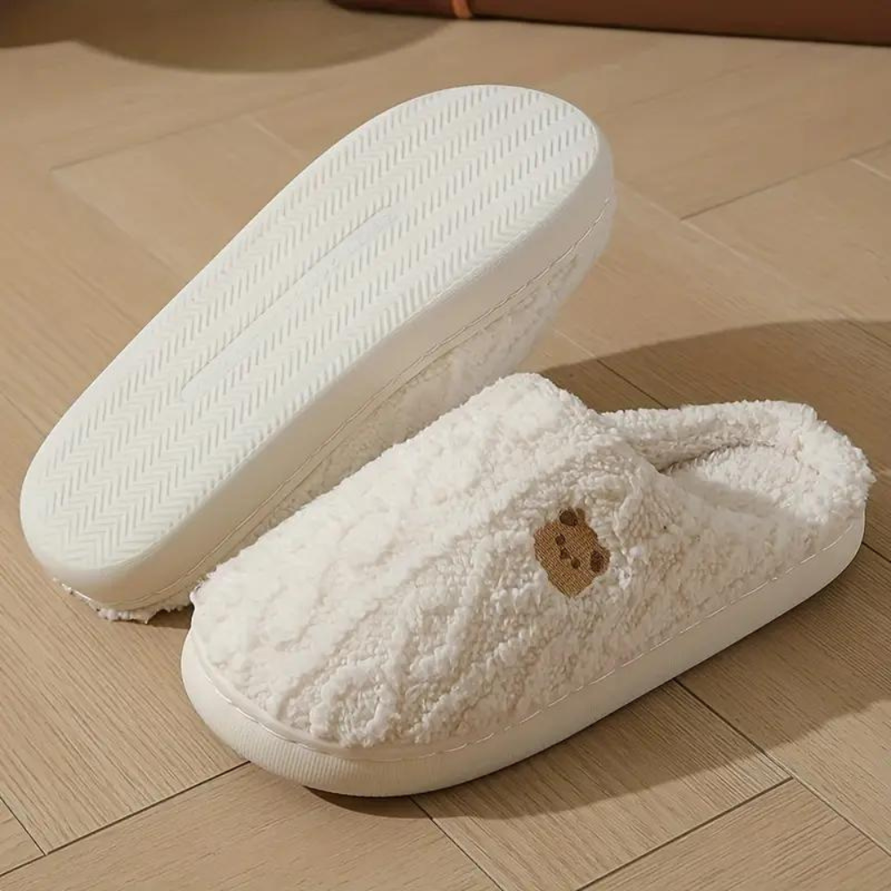 Chaussons femme en peluche moelleux 5