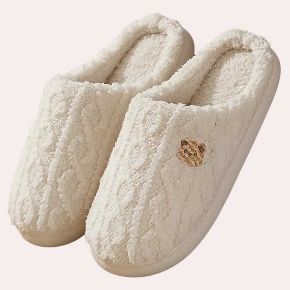 Chaussons femme en peluche moelleux 6