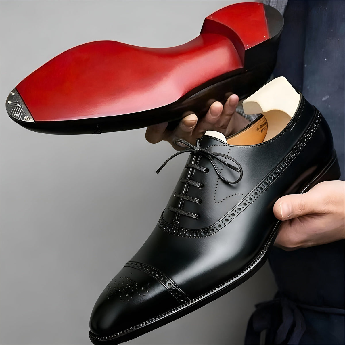 Chaussures richelieu homme perforées en microfibre pour le bureau 5