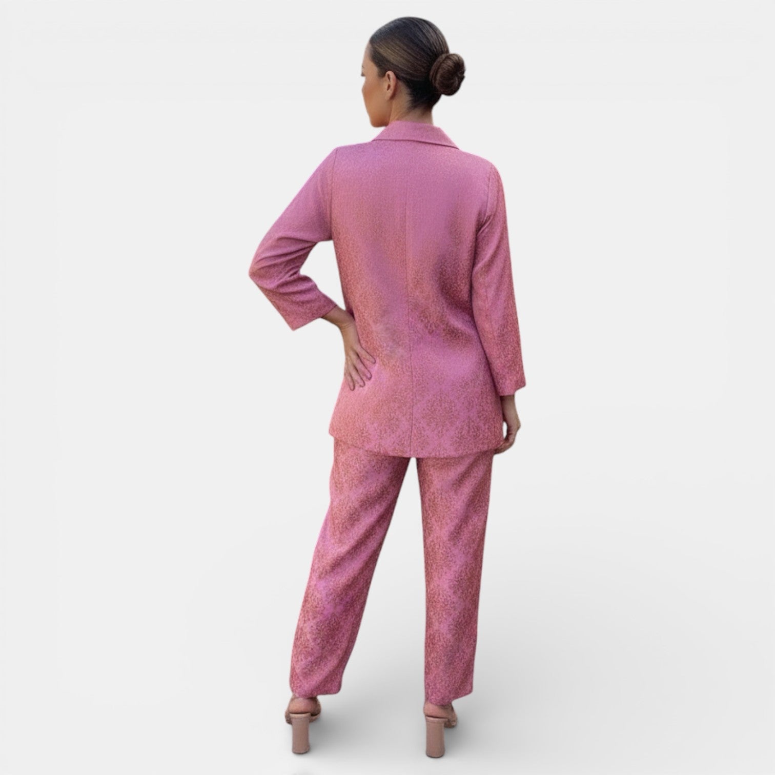 Margaux – Ensemble blazer col V et pantalon large femme