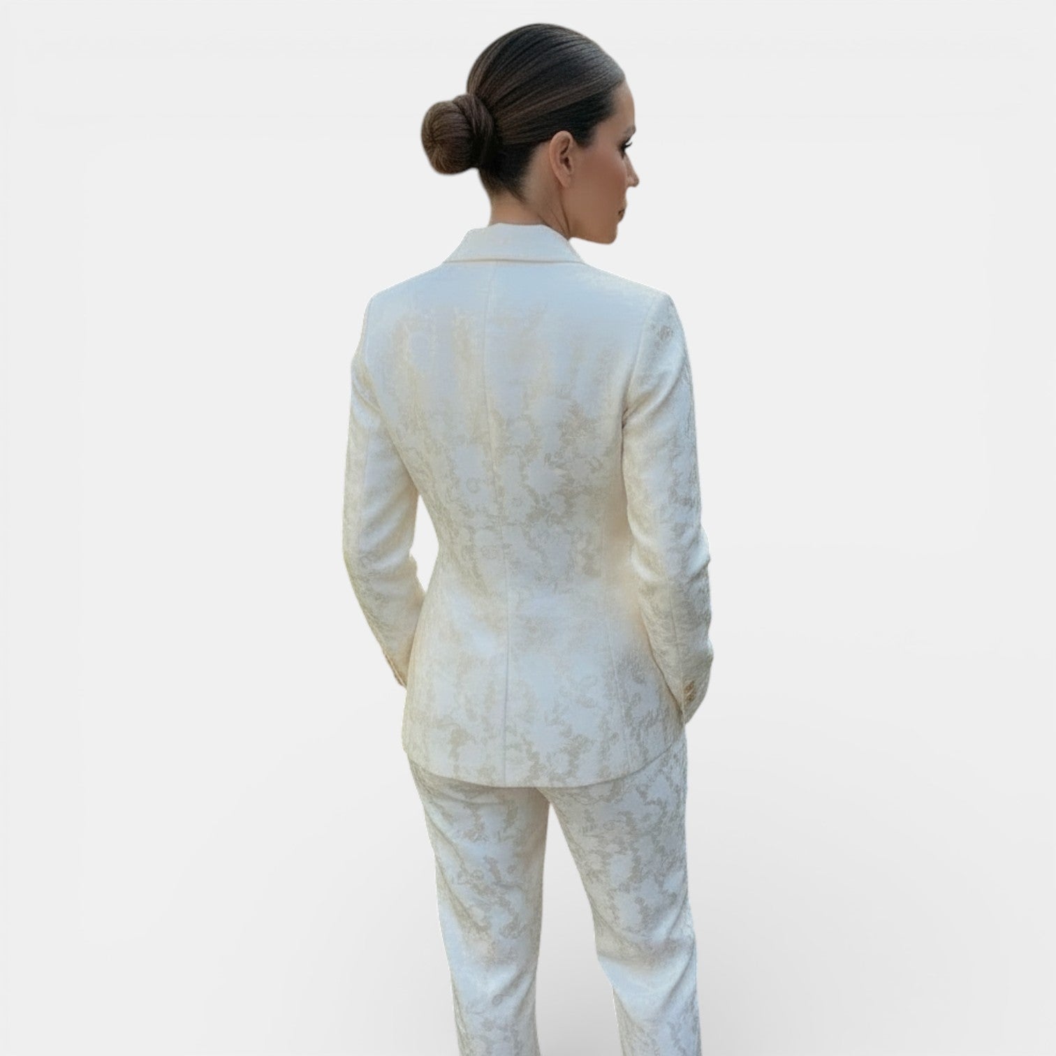 Margaux – Ensemble blazer col V et pantalon large femme