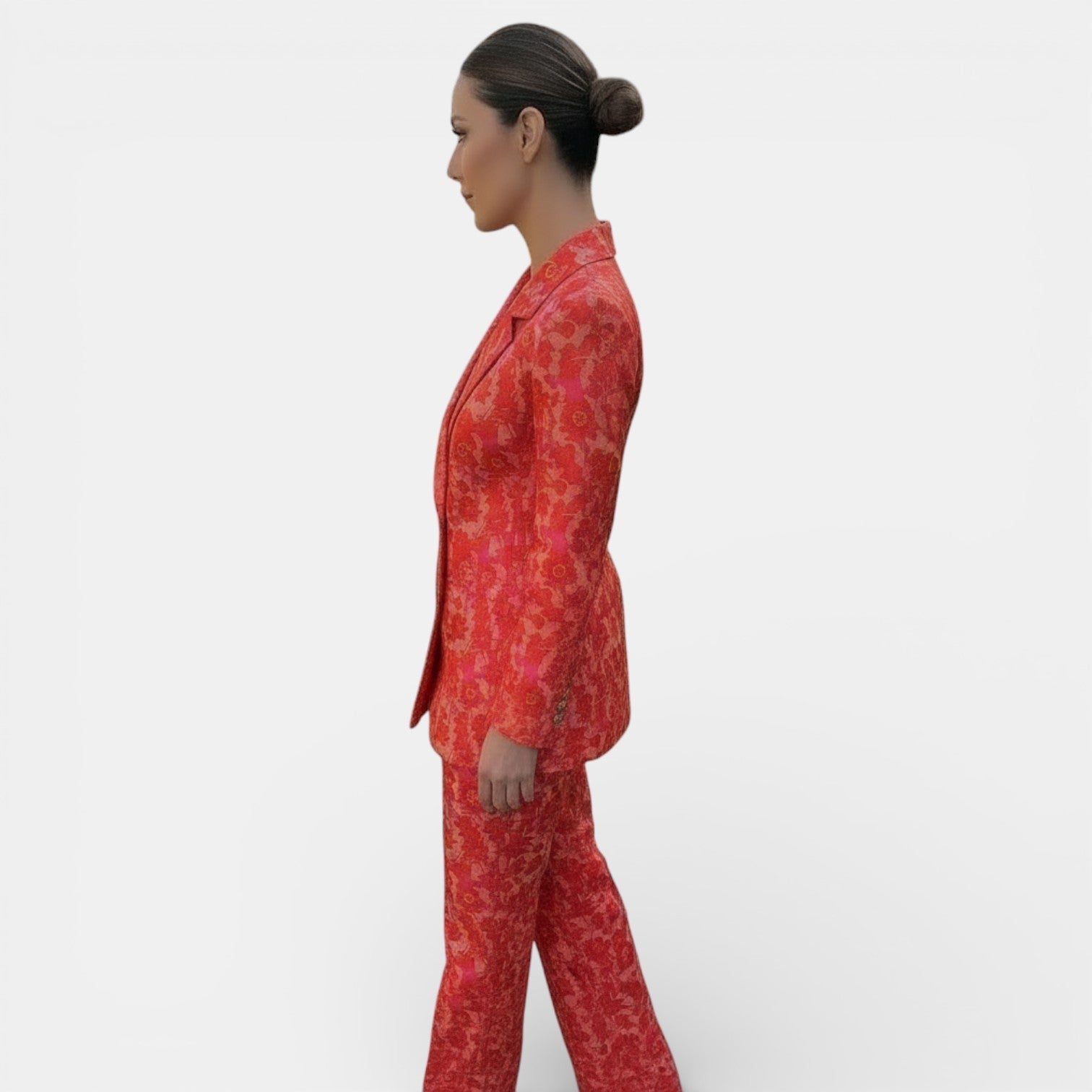 Margaux – Ensemble blazer col V et pantalon large femme