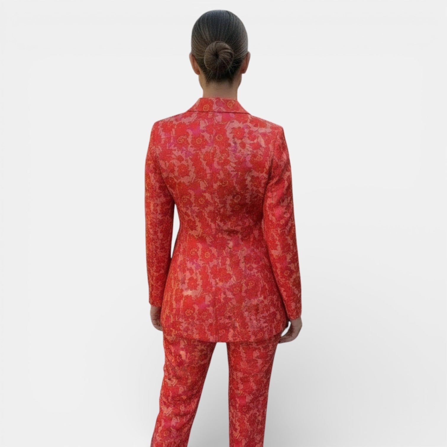Margaux – Ensemble blazer col V et pantalon large femme