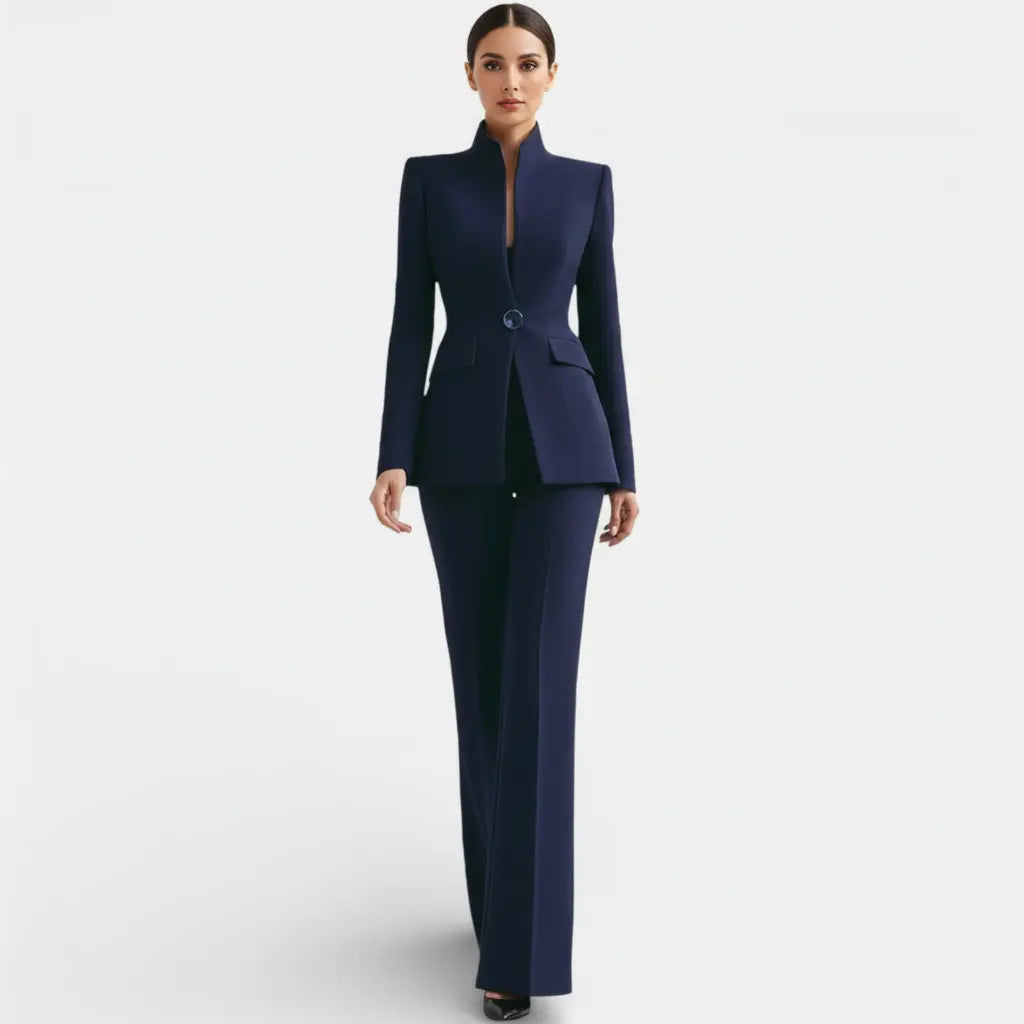 Éléonore – Tailleur femme veste cintrée et pantalon assorti