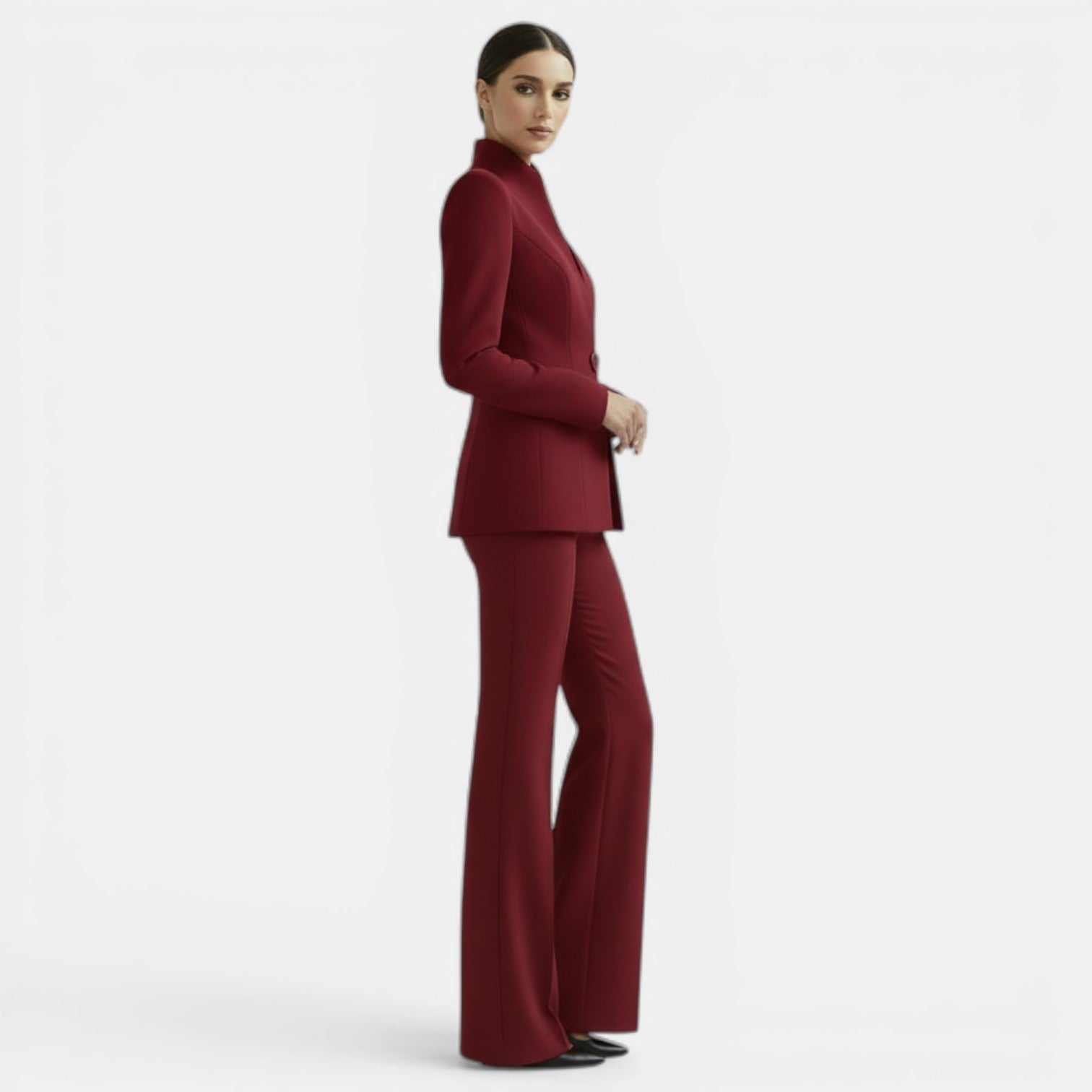 Éléonore – Tailleur femme veste cintrée et pantalon assorti