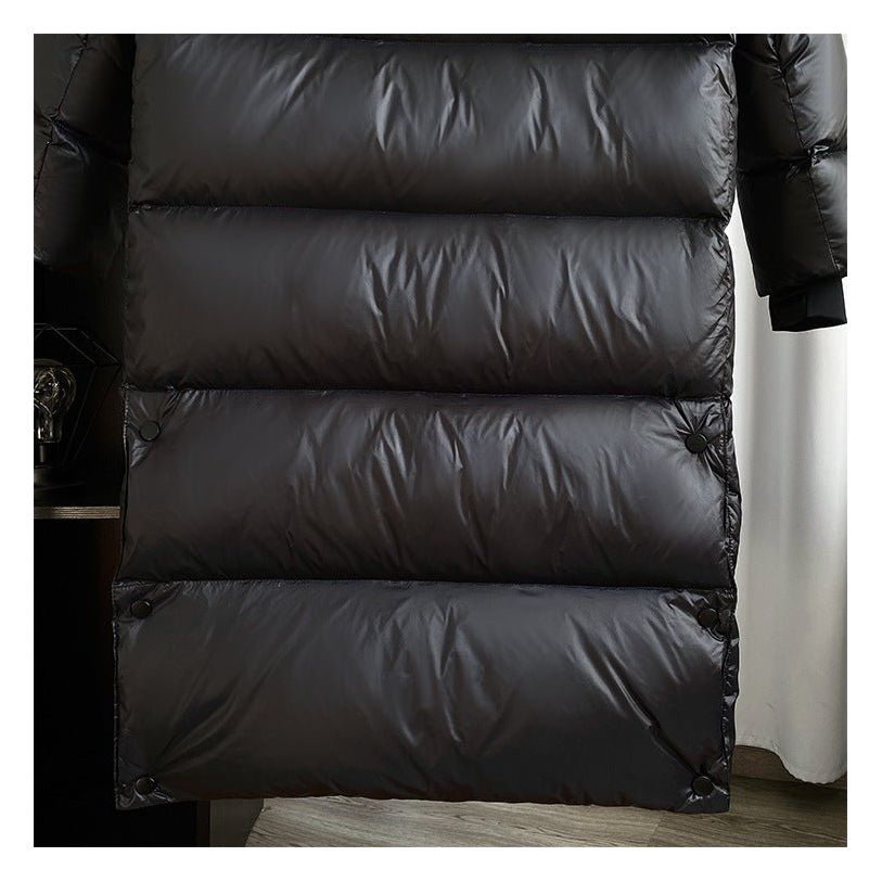 Doudoune femme longue à capuche matelassée coupe ample 2