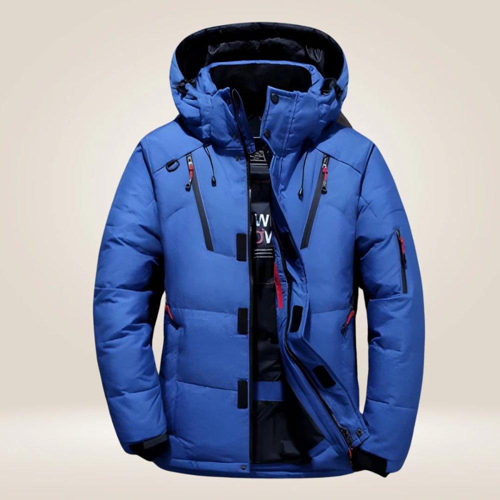 Doudoune hiver homme à capuche amovible déperlante 1