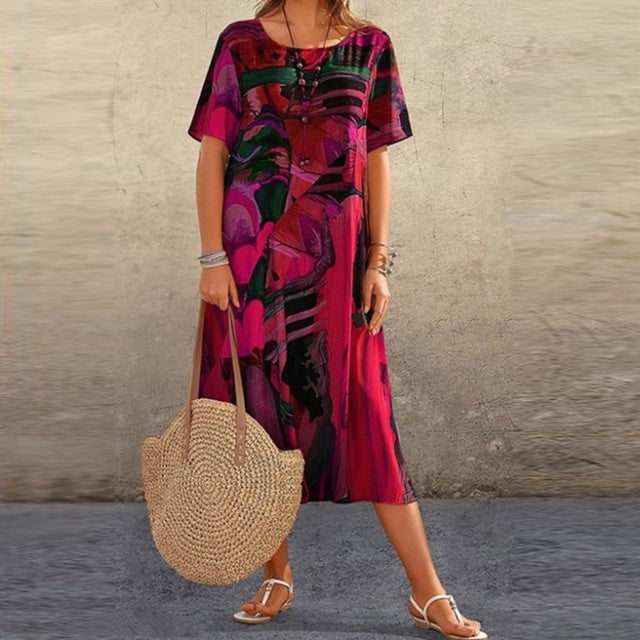 Camille – Robe d’été décontractée à coupe ample femme