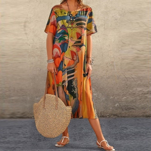 Camille – Robe d’été décontractée à coupe ample femme